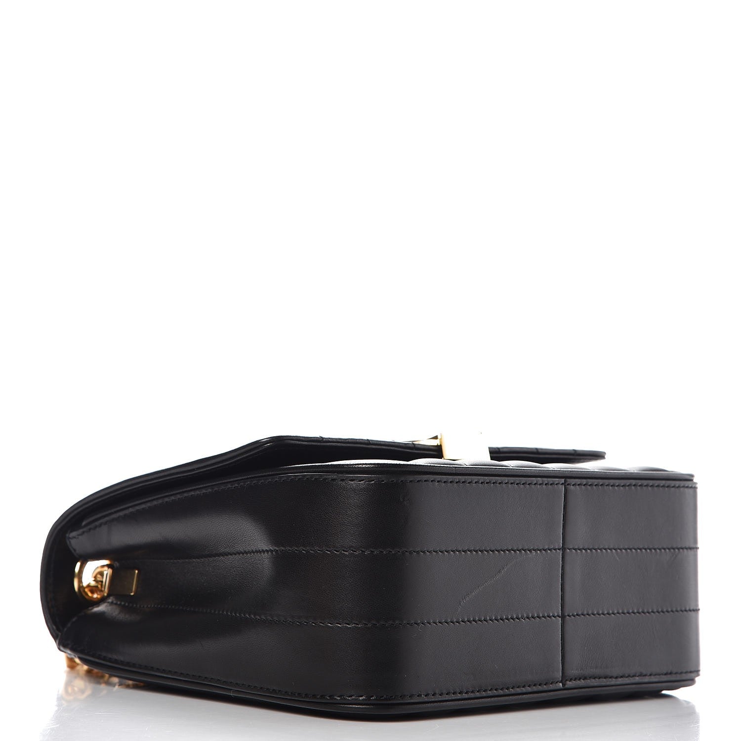 Saint Laurent Lambskin Matelasse Monogram Medium Vicky Chain Bag Black 4 of 9