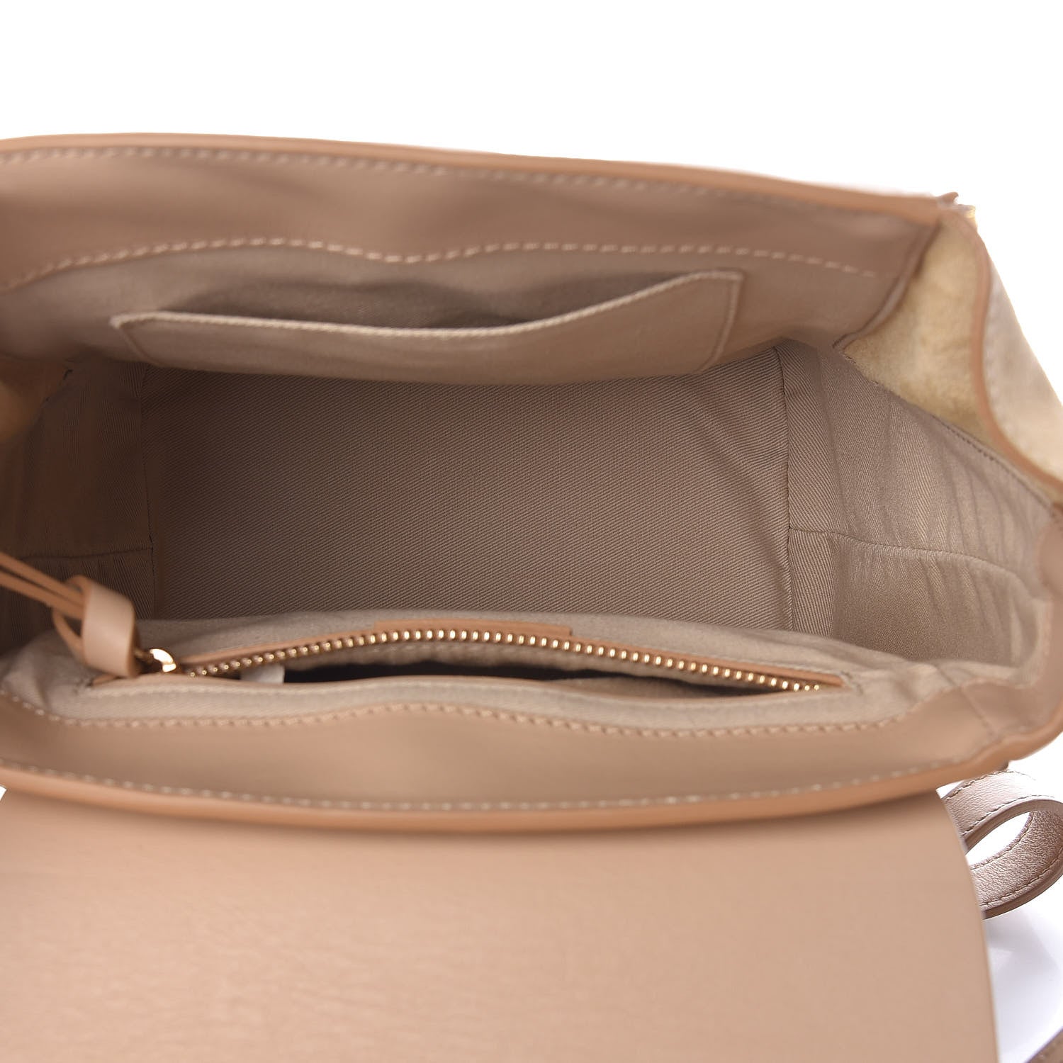 Chloe Calfskin Quilted Medium Faye Backpack Pearl Beige 5 of 14