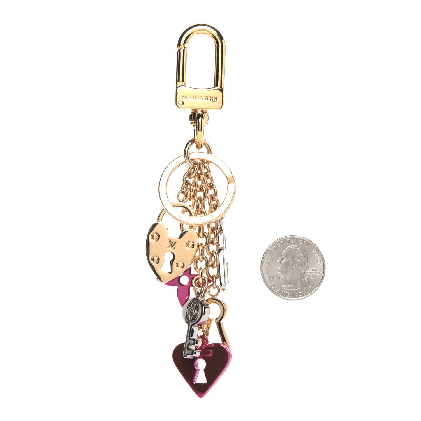 Love Lock Heart Key Chain Holder Bag Charm