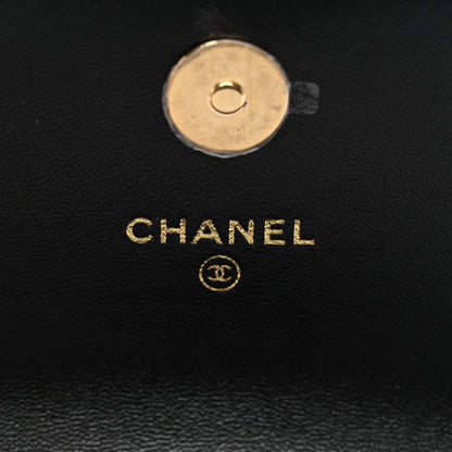 Chanel Lambskin Quilted CC Hook Card Holder Black 6 of 8