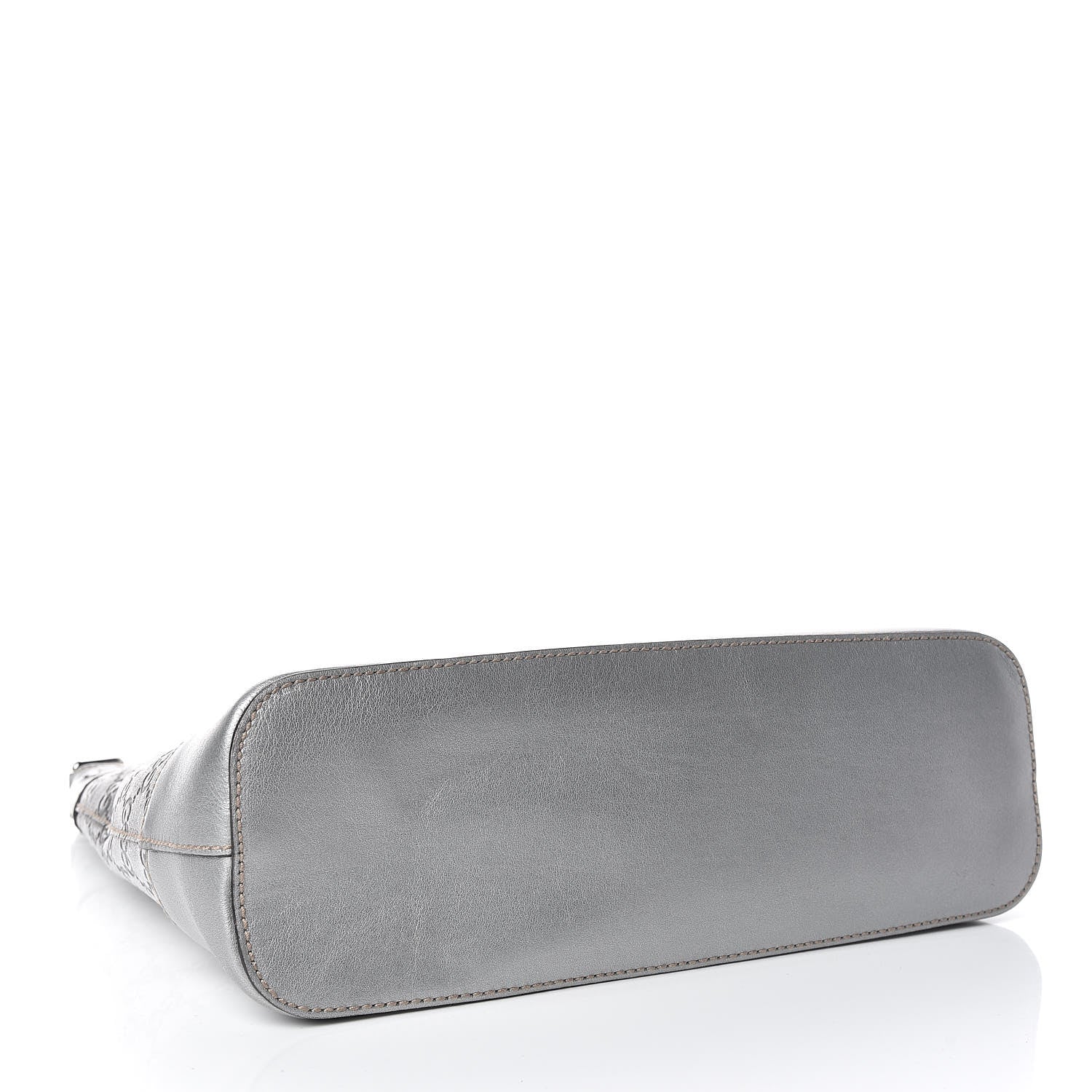 Gucci Metallic Guccissima Small Shoulder Bag Silver 4 of 9