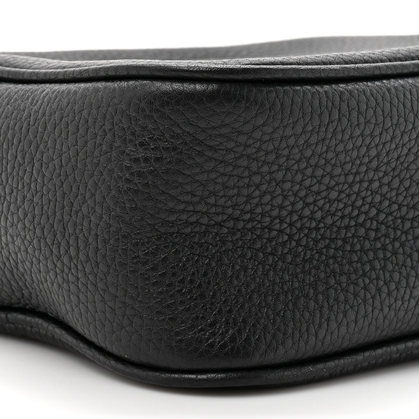 Pebbled Calfskin Small Soho Disco Bag Black