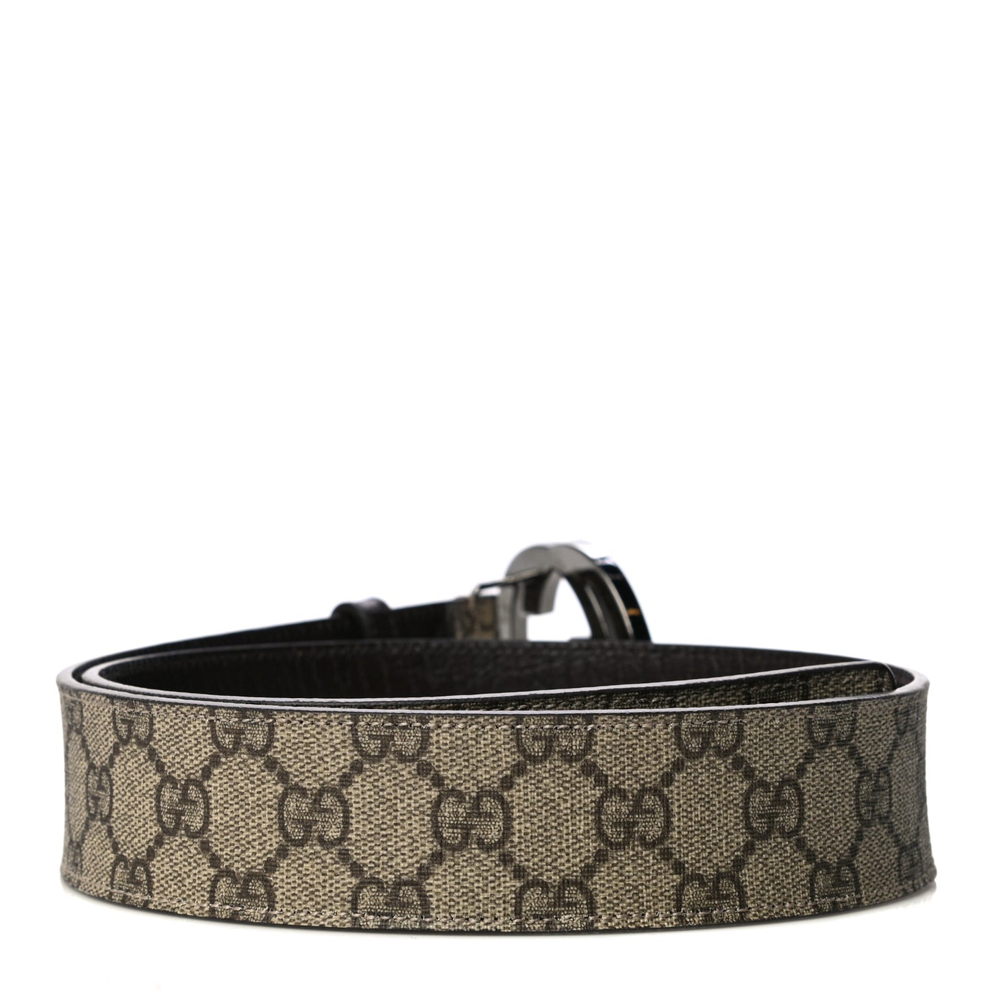 GG Plus Monogram Interlocking G Belt 80 32 Dark Brown