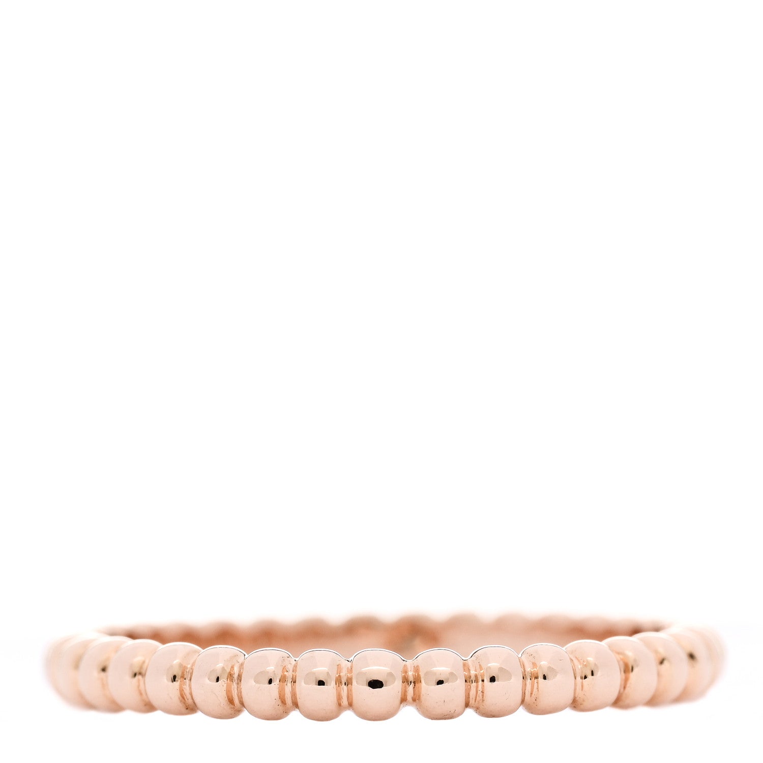 Van Cleef & Arpels 18K Rose Gold Small Perlee Ring 55 7.25 3 of 6