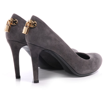 Louis Vuitton Suede Oh Really Pumps 35.5 Grey 4 of 7