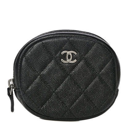 Chanel Iridescent Caviar Quilted Zip Around Classic Coin Purse Black 1 of 11