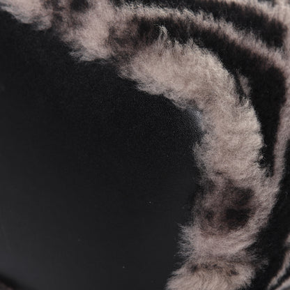 Fendi Shearling F is Fendi Macro FF 1974 Diagonal Mini Mon Tresor Bucket Bag Dove Black 12 of 18