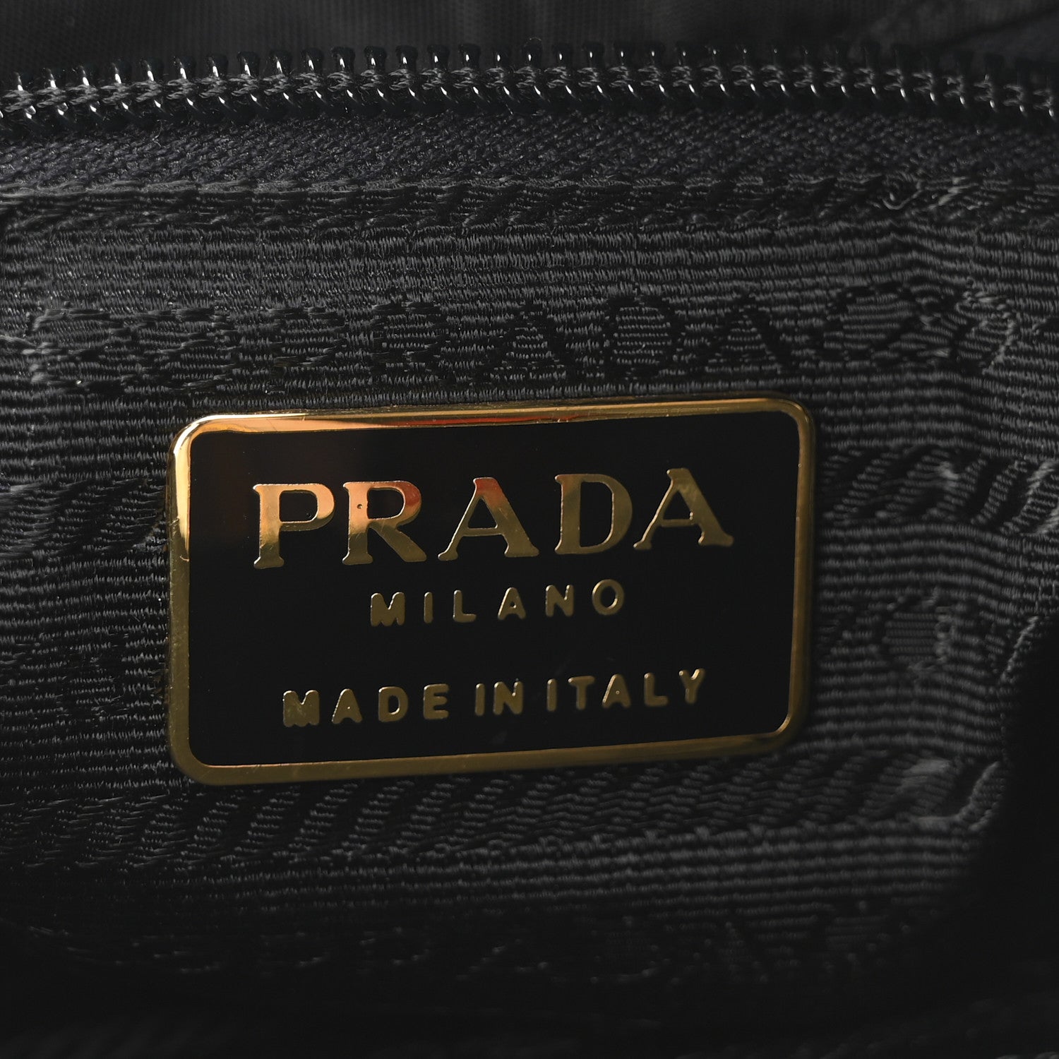Prada Tessuto Nylon Chain Shoulder Bag Black 6 of 9