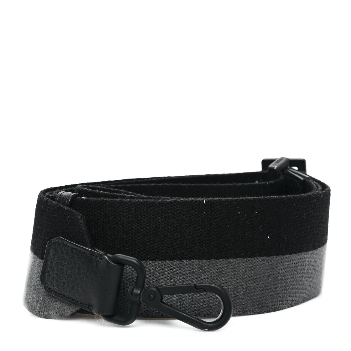 Canvas Calfskin Logo Strap Black Grey Yellow