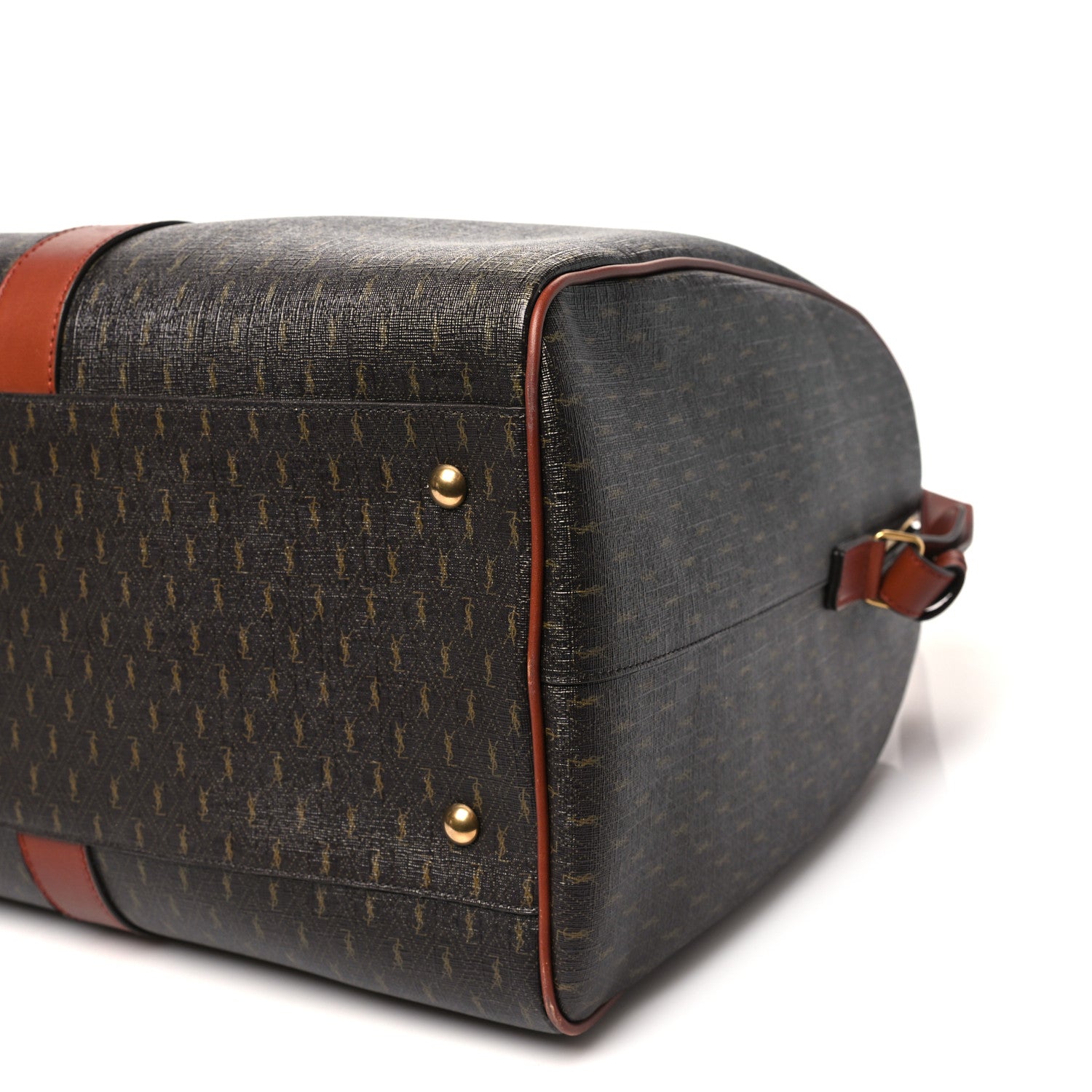 Saint Laurent Canvas Smooth Calfskin Le Monogramme 72H Duffle Chestnut 8 of 8