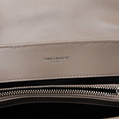 Saint Laurent Calfskin Y Quilted Monogram Small Loulou Chain Satchel Nude Powder 6 of 9