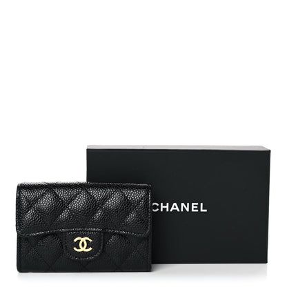 Chanel Caviar Quilted Flap Card Holder Wallet Black 16 of 16