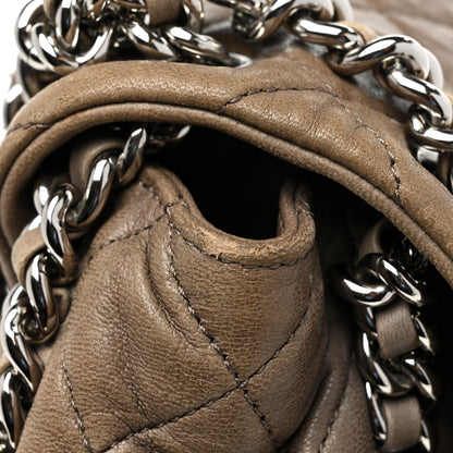 Chanel Washed Lambskin Quilted Maxi Chain Around Flap Taupe 13 of 15