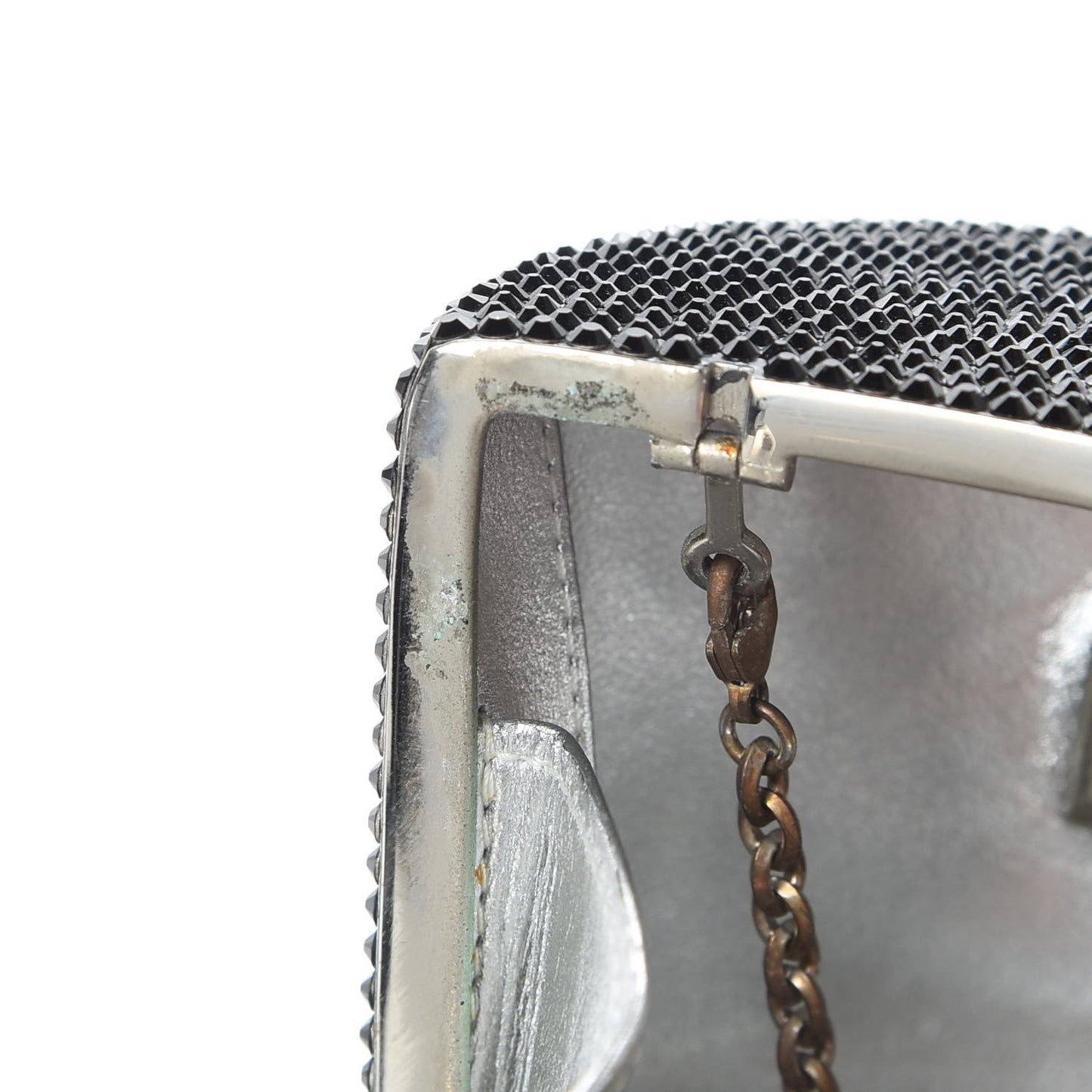 Swarovski Crystal Top Hat Clutch Jet Multicolor