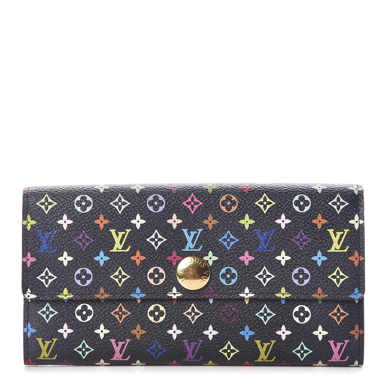 Louis Vuitton Monogram Multicolor Sarah Wallet Black Grenade 1 of 7