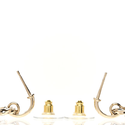 Chanel Twist Crystal CC Drop Earrings Gold 4 of 5