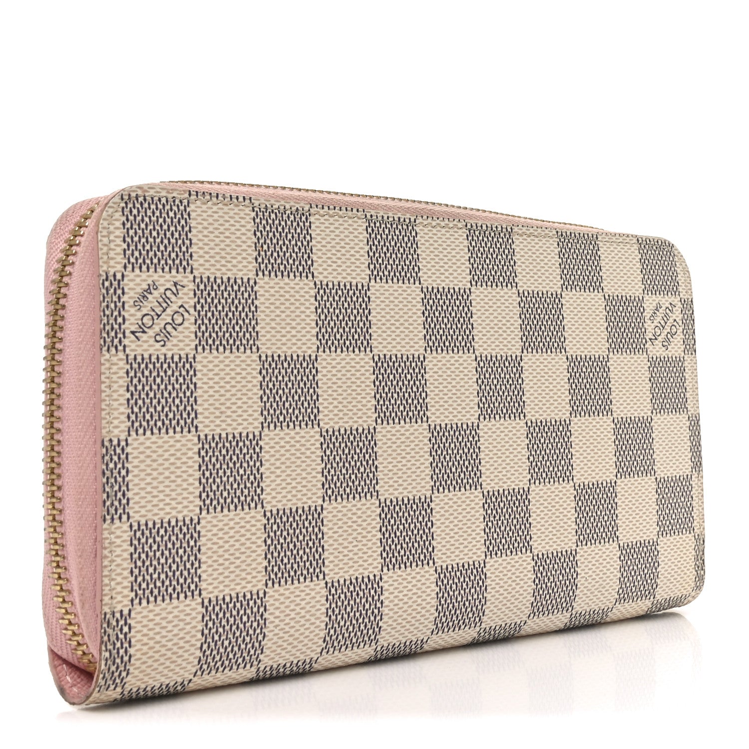 Louis Vuitton Damier Azur Zippy Wallet Rose Ballerine 3 of 7