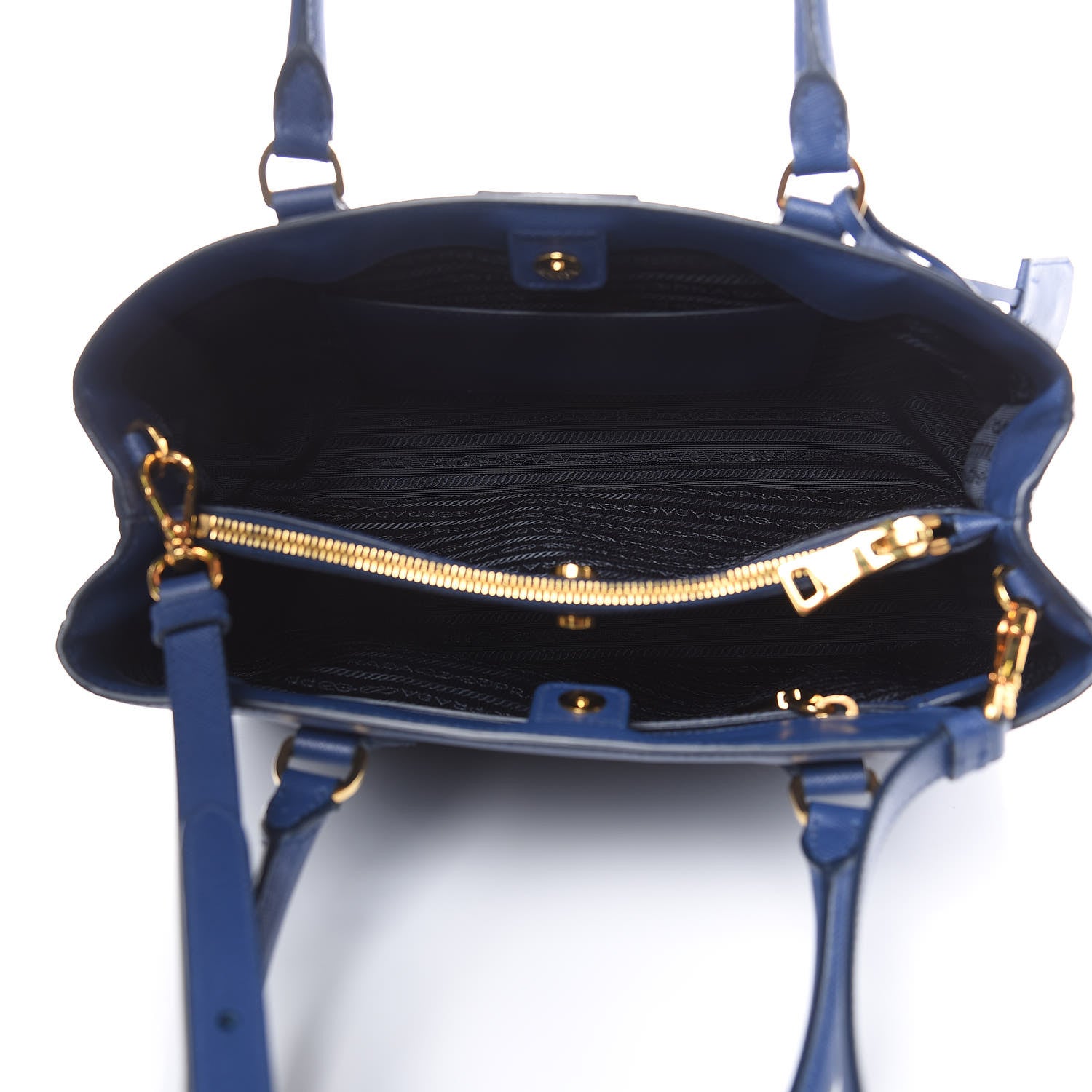 Prada Saffiano Lux Medium Tote Bluette 5 of 10