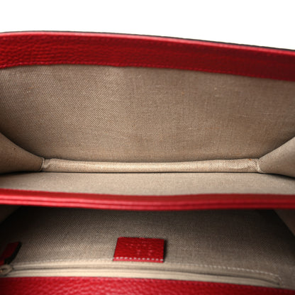 Gucci Dollar Calfskin Interlocking G Shoulder Bag Red 6 of 13