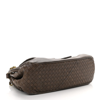 Bottega Veneta Nappa Intrecciato Flap Shoulder Bag Brown 4 of 11