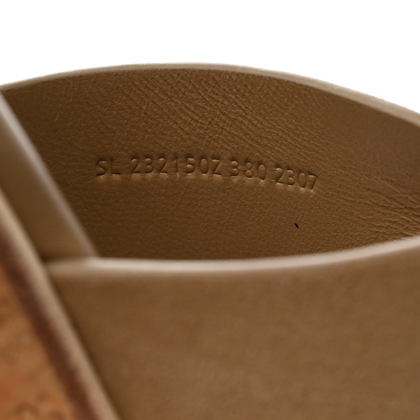 Suede Goatskin Cork Eze 30 Sandals 38 Beige Argile