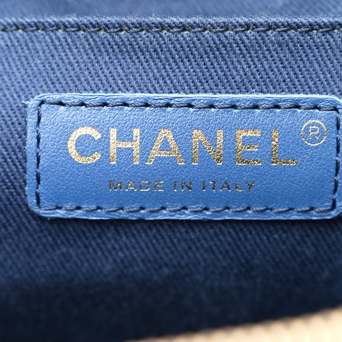 Denim Quilted Denim Trip Vanity Cosmetic Case Blue