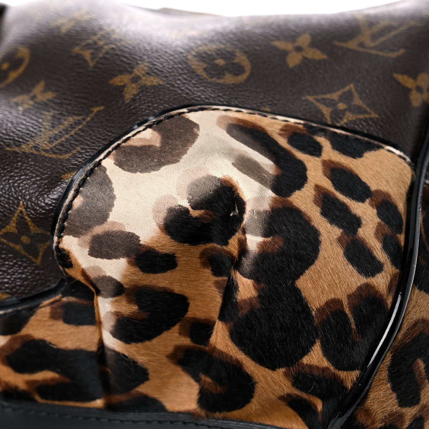 Monogram Leopard Stephen Bag
