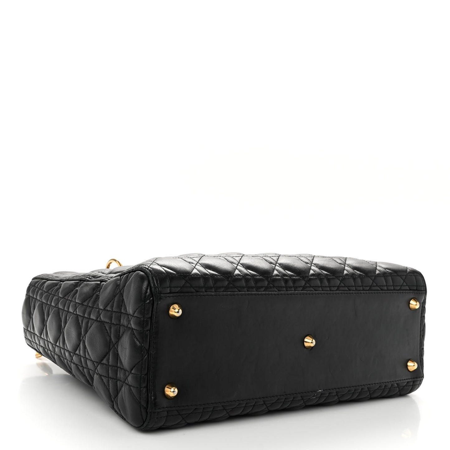 Lambskin Cannage Large Lady Dior Black