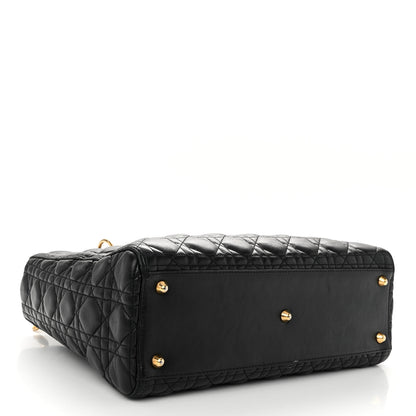 Christian Dior Lambskin Cannage Large Lady Dior Black 5 of 13