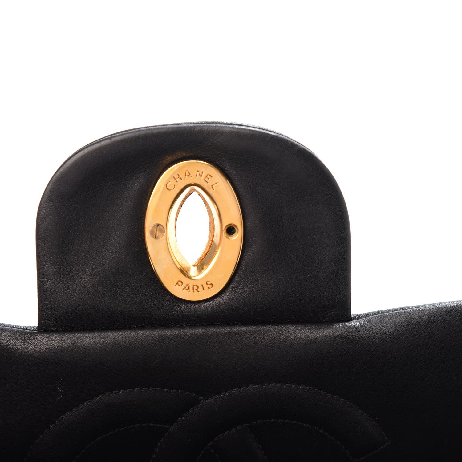 Chanel Lambskin Quilted XL Jumbo Single Flap Black 12 of 12