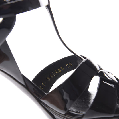 Saint Laurent Patent Tribute 75 Platform Sandals 39 Black 9 of 10
