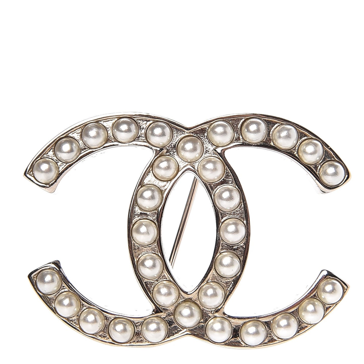Pearl CC Brooch Silver