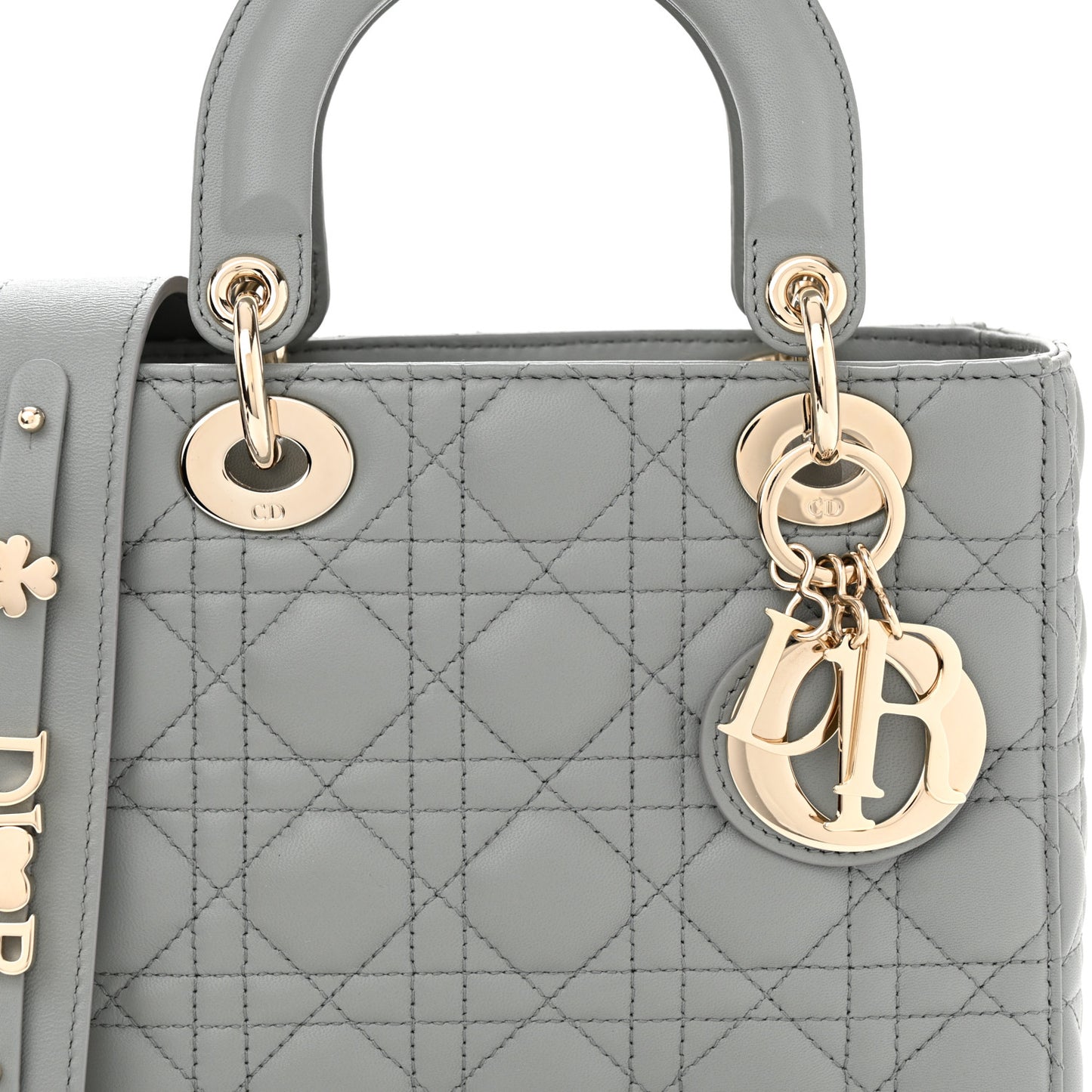 Lambskin Cannage Small My ABCDior Lady Dior Grey