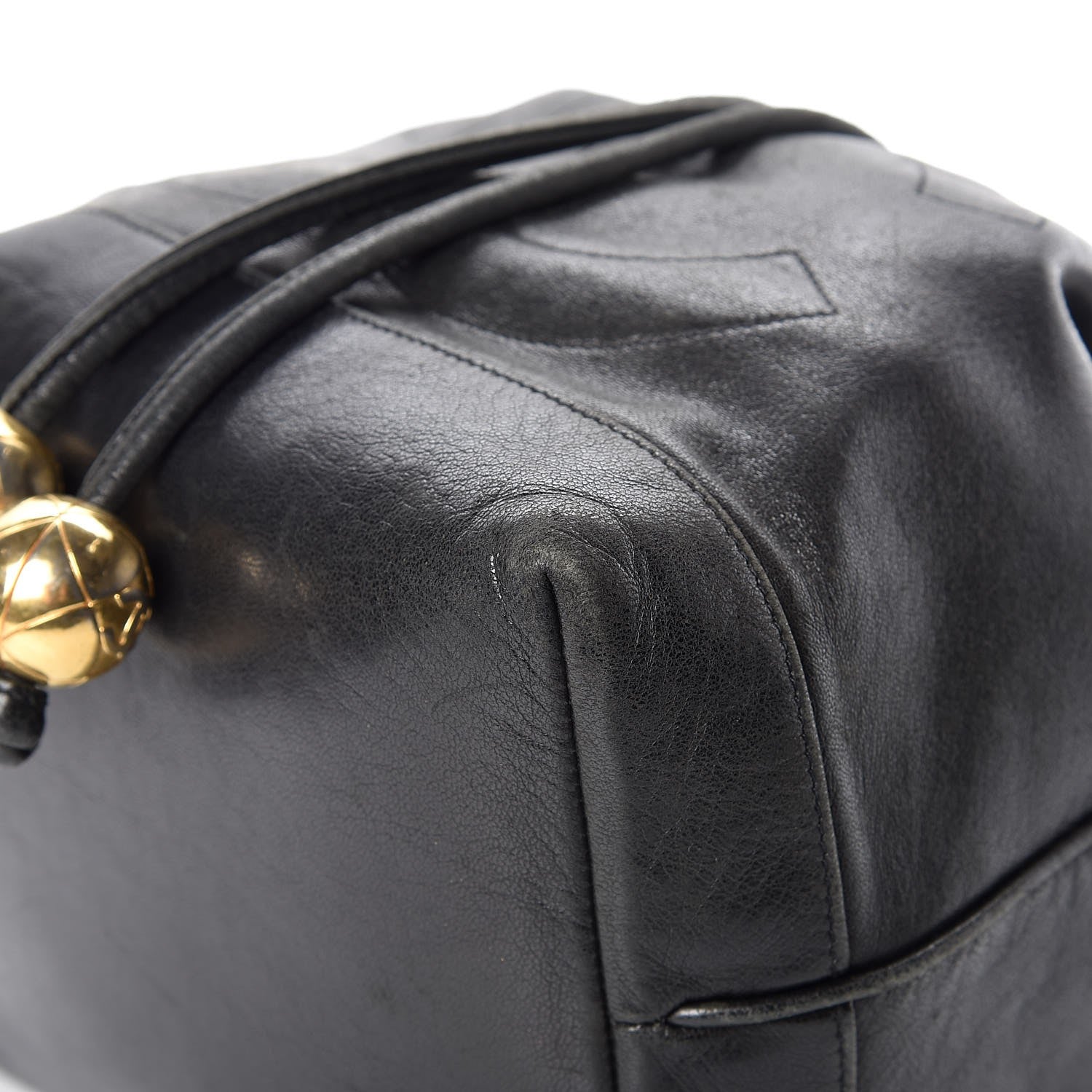 Chanel Lambskin CC Drawstring Shoulder Bag Black 12 of 14
