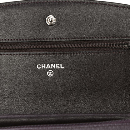 Chanel Caviar Sevruga Wallet On Chain WOC Plum 11 of 11
