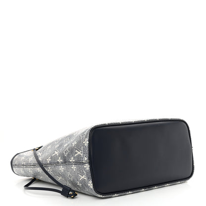 Louis Vuitton Monoglam Neverfull MM Blue 4 of 11
