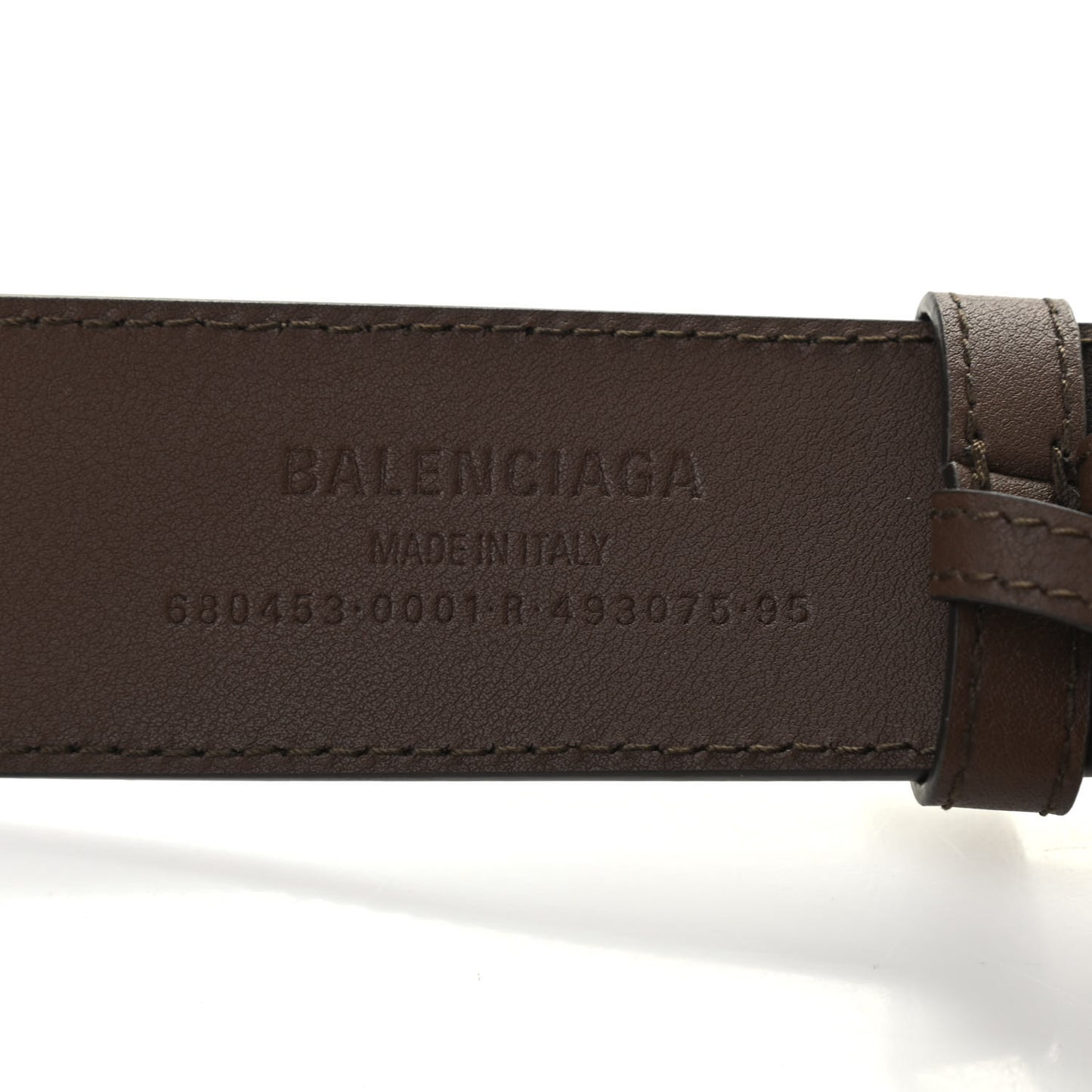 X BALENCIAGA BB Supreme Monogram 40mm Belt 95 38 Beige Ebony Dark Brown