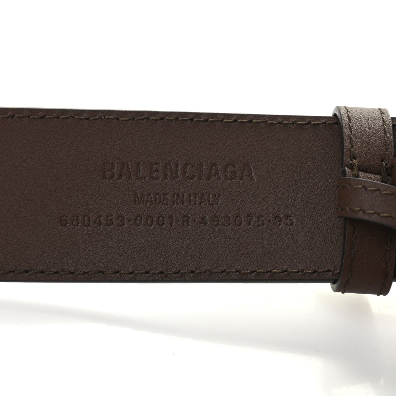 Gucci X BALENCIAGA BB Supreme Monogram 40mm Belt 95 38 Beige Ebony Dark Brown 4 of 6