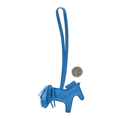 Hermes Milo Lambskin Grigri Rodeo Horse Bag Charm PM Bleu Zanzibar 2 of 4