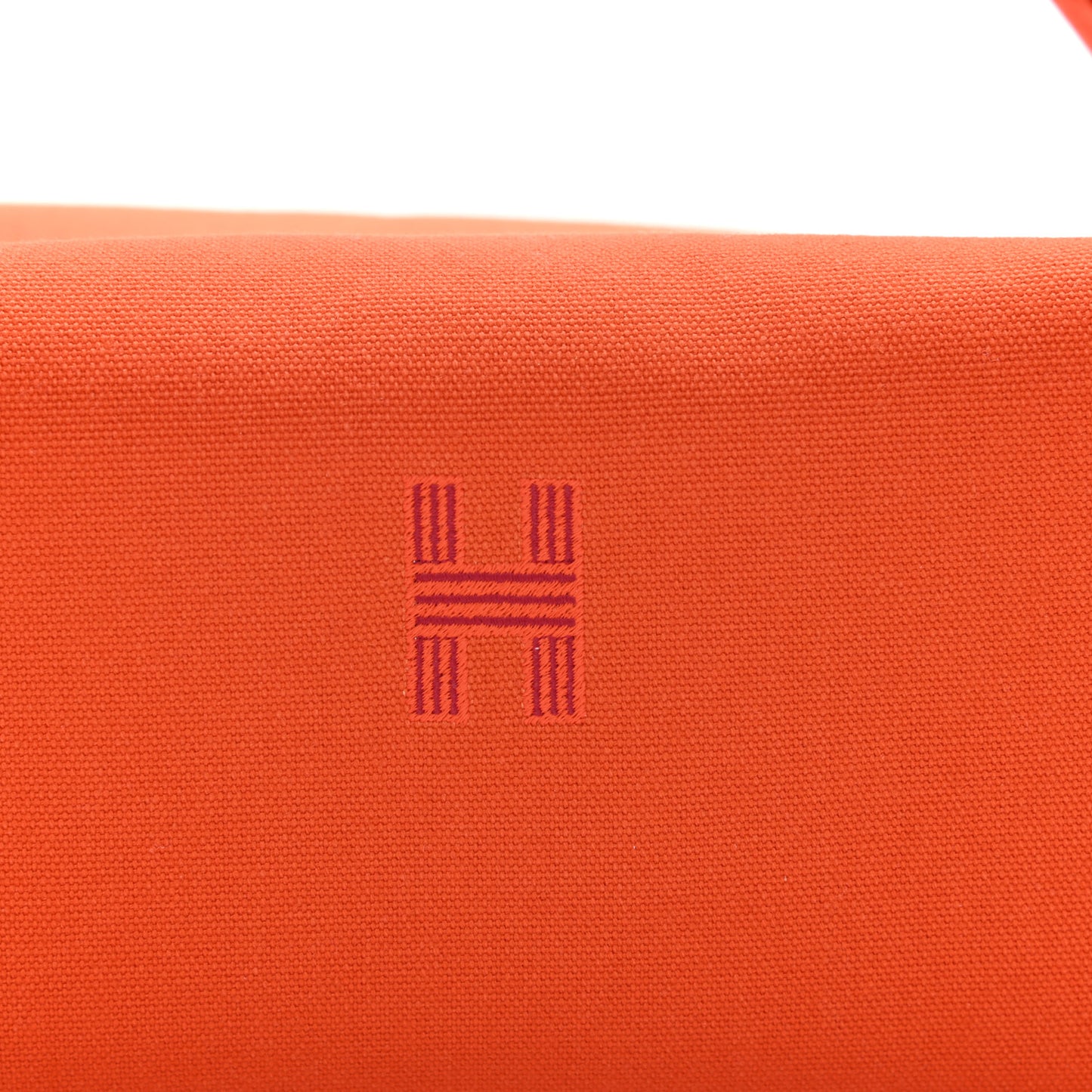 Canvas Large Bride-A-Brac Pouch Orange Feu Burgundy