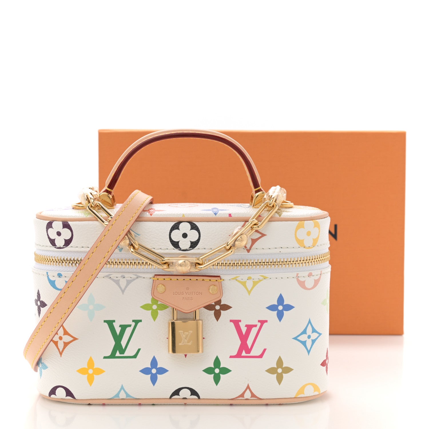 Louis Vuitton LV x TM Monogram Multicolor Vanity Chain Pouch White 10 of 10