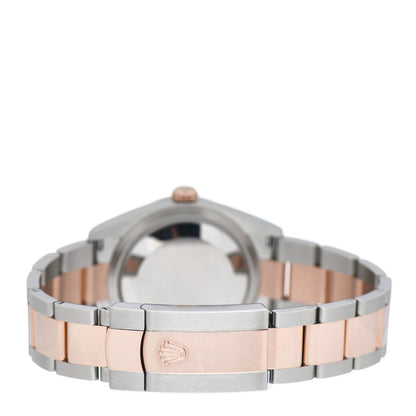 Rolex Stainless Steel 18K Everose Gold Diamond 36mm Oyster Perpetual Datejust Watch Slate Roman 126231 3 of 5