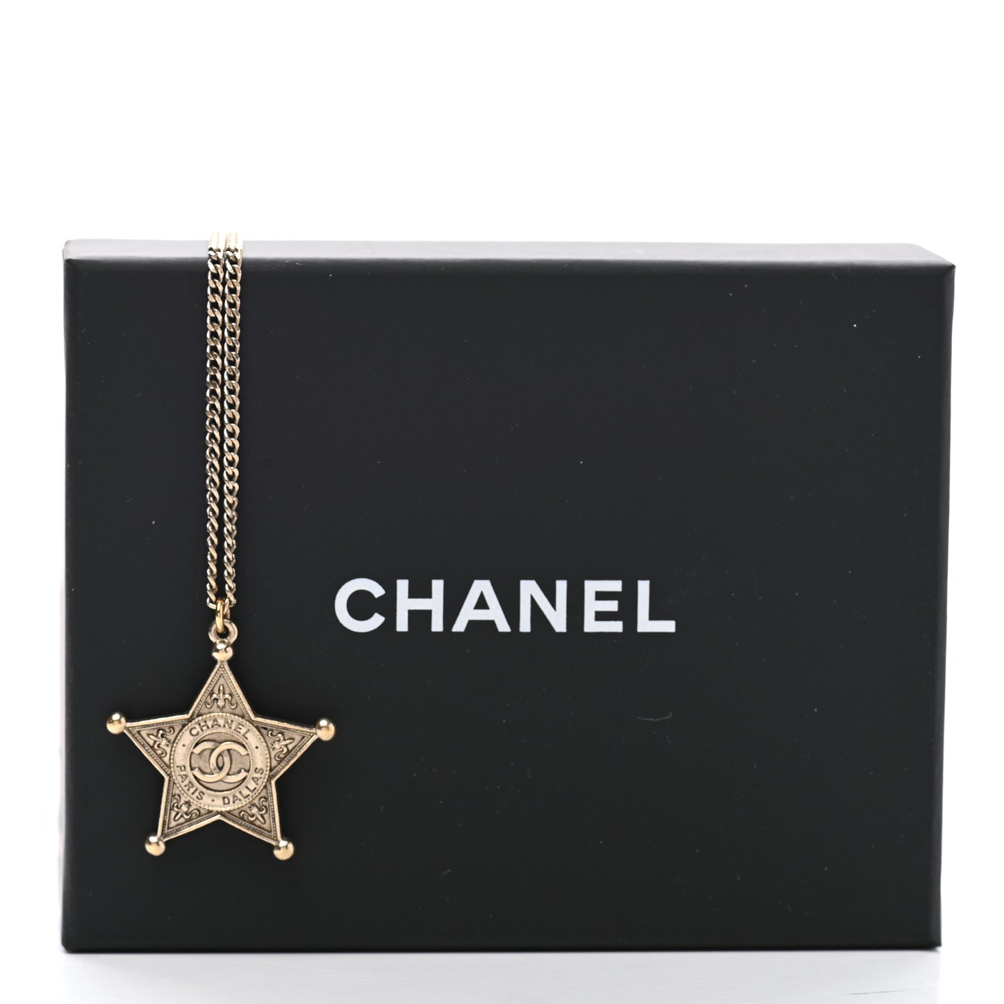 Metal Paris Dallas CC Star Pendant Necklace Gold