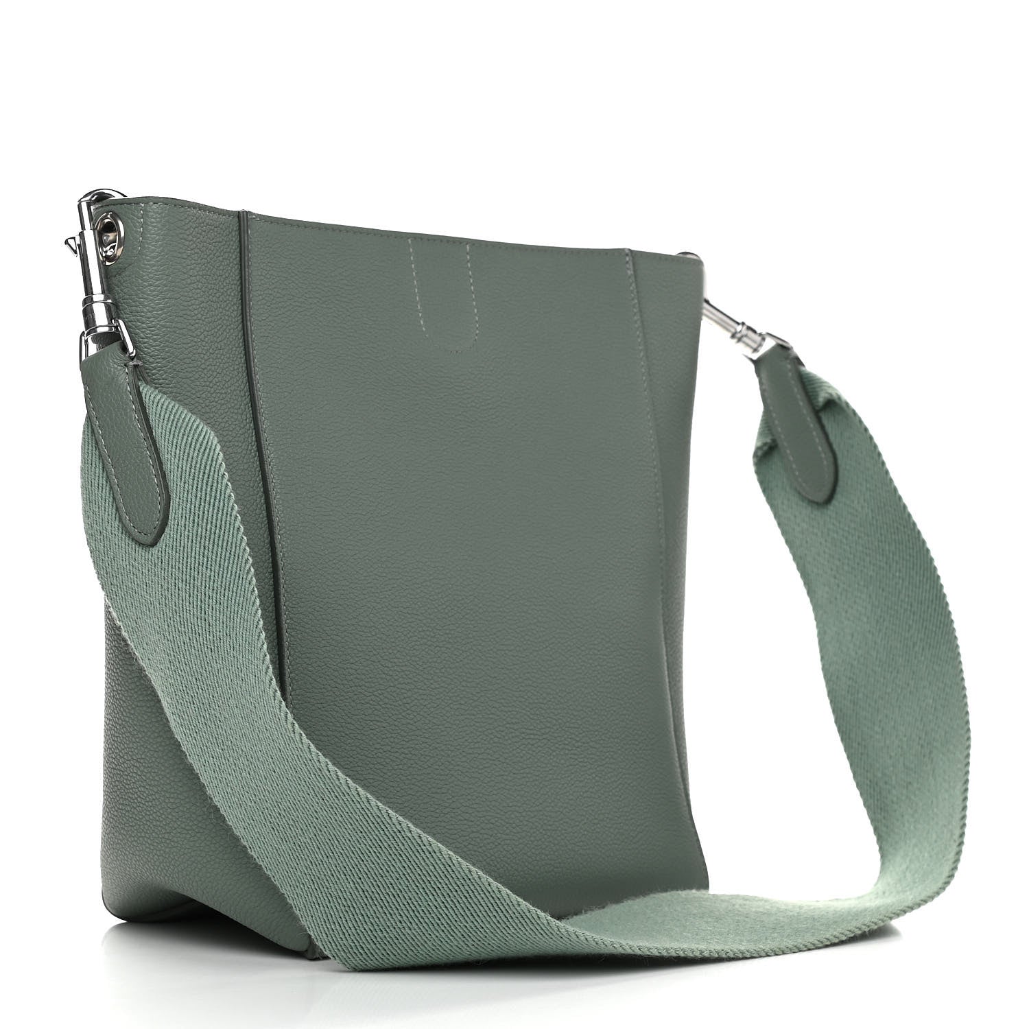 Celine Soft Grained Calfskin Small Sangle Bucket Bag Green 3 of 8