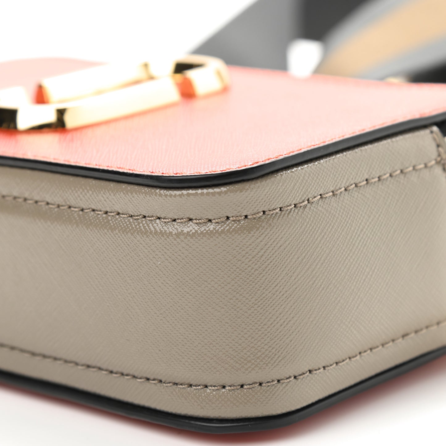 Saffiano Small Snapshot Camera Bag Red Multicolor