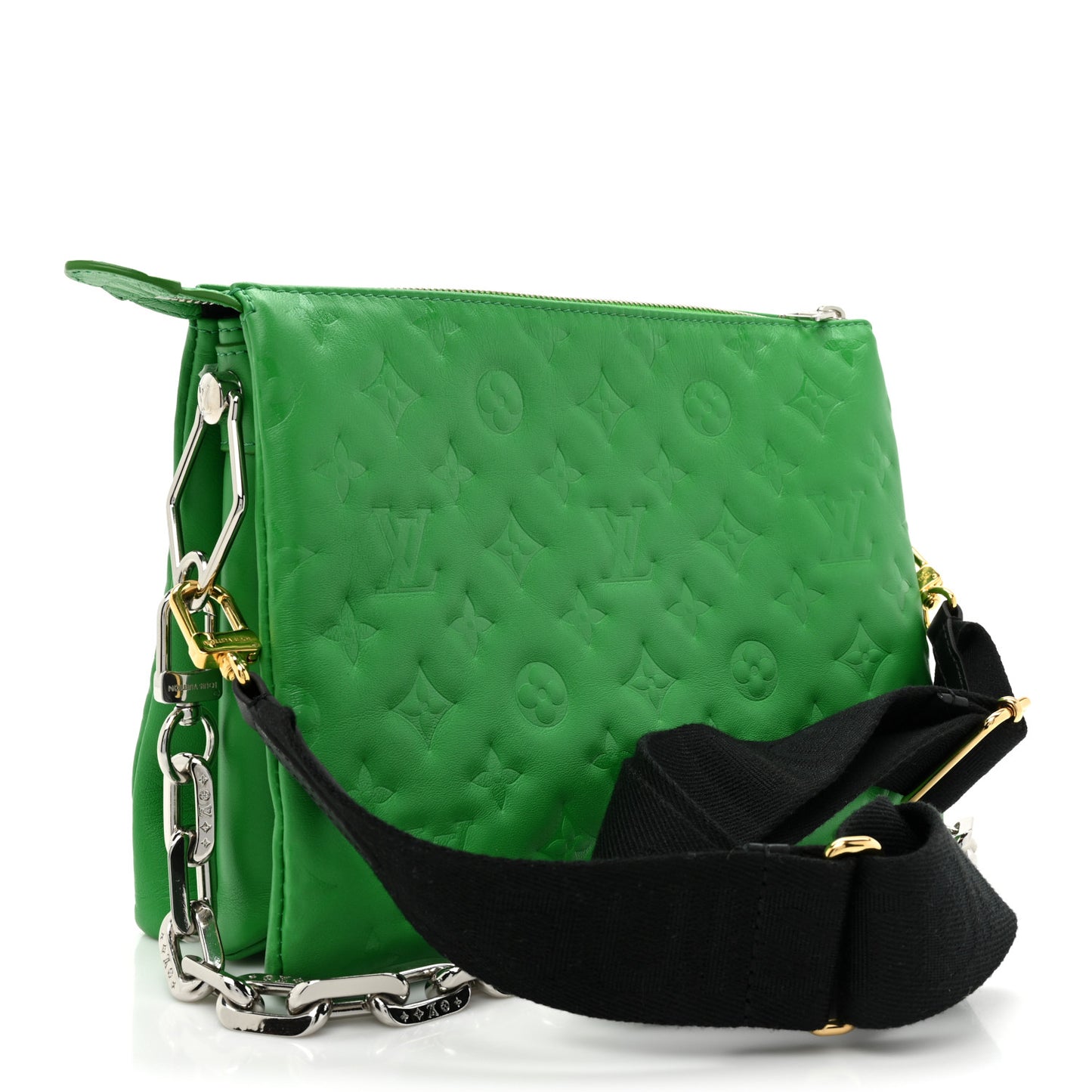 Lambskin Embossed Monogram Coussin PM LV Motion Green
