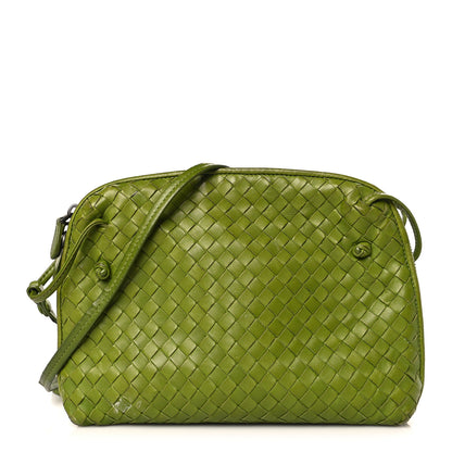 Bottega Veneta Nappa Intrecciato Nodini Crossbody Messenger Green 1 of 13