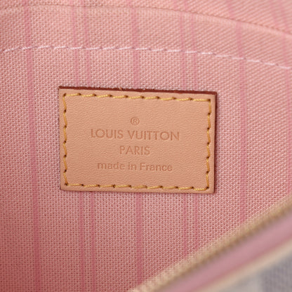 Louis Vuitton Damier Azur Neverfull MM GM Pochette Rose Ballerine 6 of 7
