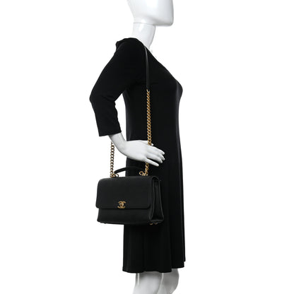 Chanel Caviar Diamond Stitched Small Top Handle Flap Black 2 of 11