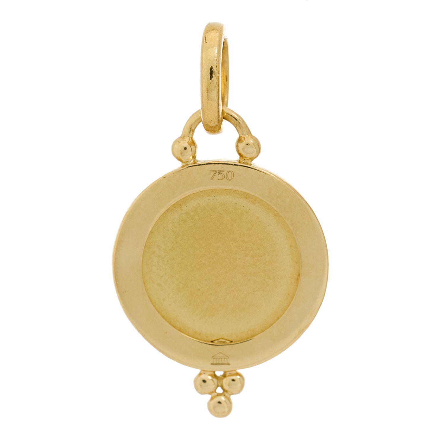 Temple St. Clair 18K Yellow Gold 16mm Angel Pendant 3 of 3